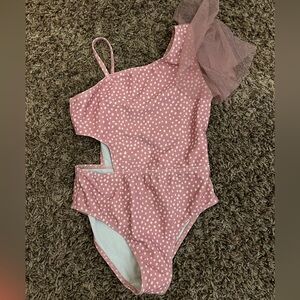 OP Kids Pink Polka Dot One Piece Swimsuit
